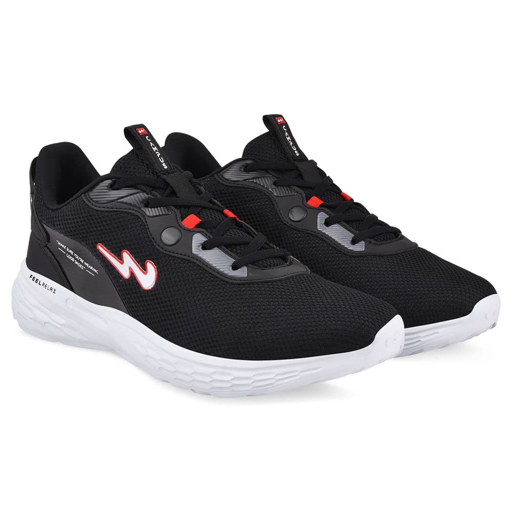 Campus Mens Camp Smart BLK/RED Walking Shoes - 10UK/India 22G-105 (B09QXH8JQK) Amazon Price History, Amazon Price Tracker