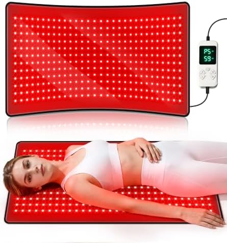 33" x 17" Medical-Grade Red Light Therapy Mat for Body Pain, FSA&...