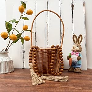 OMISHE Wood Bead Garland with Tassels, 59in Wooden Beads Garland, Decorative Beads Garland Decor, Farmhouse Beads Garland for Wall Hanging Home Festival Decor, Brown OMISHE Wood Bead Garland with Tassels 59in Wooden Beads Garland Decorative Beads Garland Decor Farmhouse Beads Garland for Wall Hanging Home Festival Decor Brown