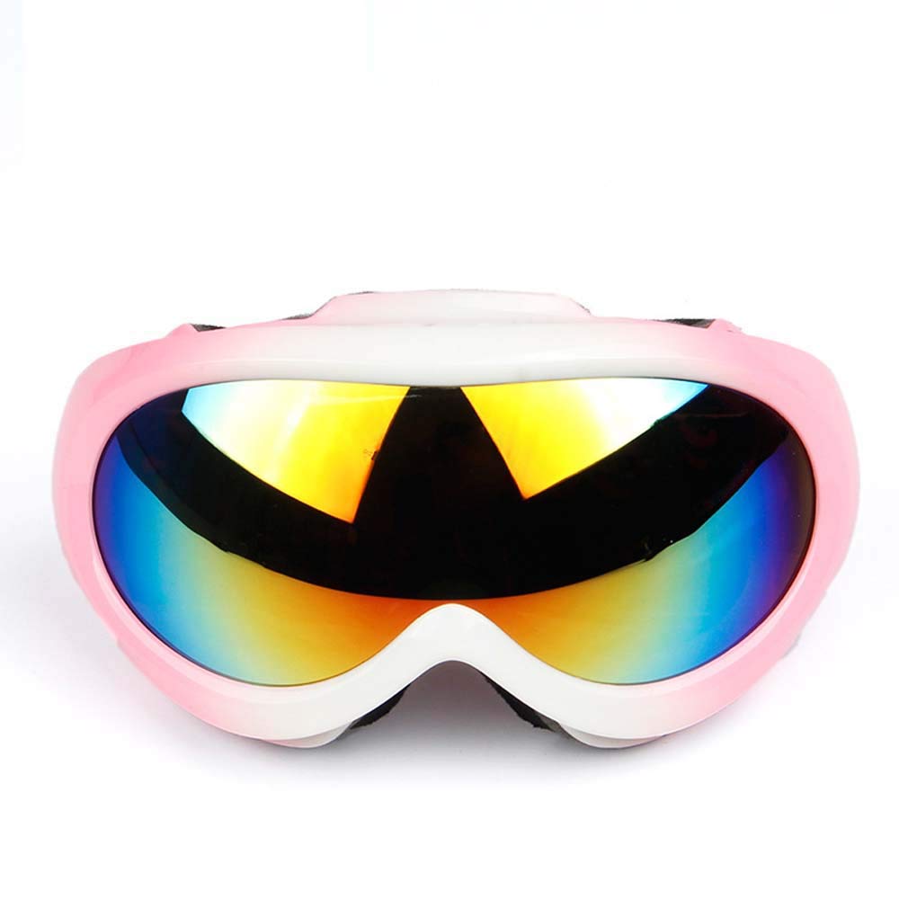 Gafas de snowboard JIA para tus fines de semana en la nieve con diseño unisex rosa y blanco