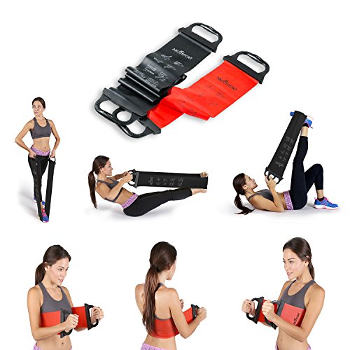 Resistance Bands – Set of 2 With Handles - Upper Body Band 31” Lower Band 52”– Ideal for Pilates & Physical Therapy – For Men & Women To Increase Flexibility Resistance Bands – Set of 2 With Handles - Upper Body Band 31” Lower Band 52”– Ideal for Pilates & Physical Therapy – For Men & Women To Increase Flexibility