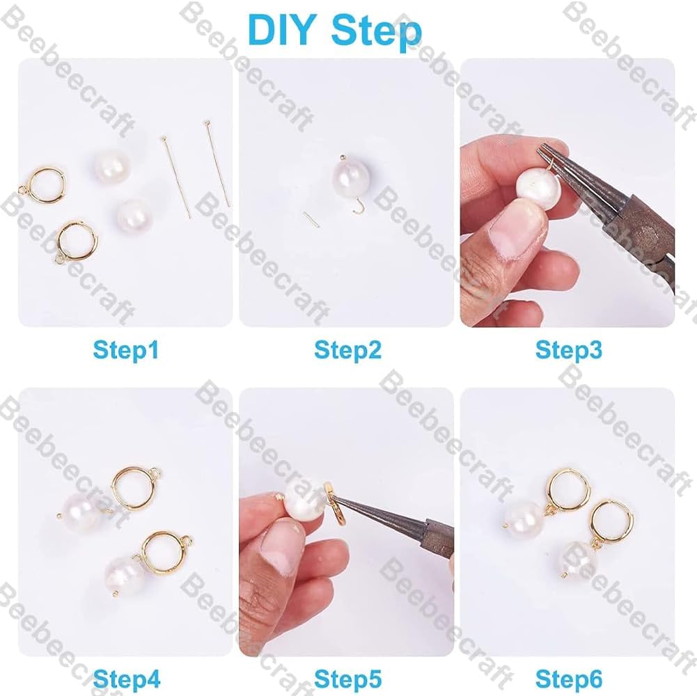 Beebeecraft 200Pcs Ball Head Pins, 1 Inch 18K Gold Plated Brass Head Pins for DIY Crafts Jewelry Making Bendable Beading Necklaces Bracelets Earrings Findings Supplies