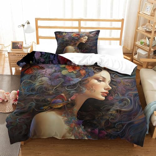 Housse de couette 135x200 cm microfibre hypoallergénique facile à laver