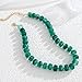LILIE&WHITE Green Resin Beaded Necklaces for Women Fashionable chunky Boho Beaded Necklace Chic Statement Necklace Jewelry Gift
