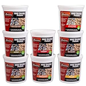 Camerons Smoking Wood BBQ Pellets (Apple, Cherry, Hickory, Maple, Mesquite, Pecan, Sweet Blend, Competition Blend)- 8 Pack of Pints Value Gift Set – All Natural Barbecue Smoker and Grilling Fuel