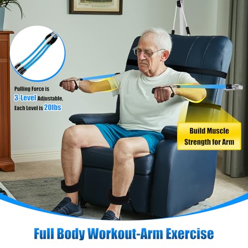 Image of FSA or HSA Eligible, Arm and Leg Exerciser for Seniors, Shoulder Exercise Equipment, Total Body Rehabilitation, Full Body Workout Rehab, Stretch Equipment, 3-Level Adjustable Resistance, Foldable