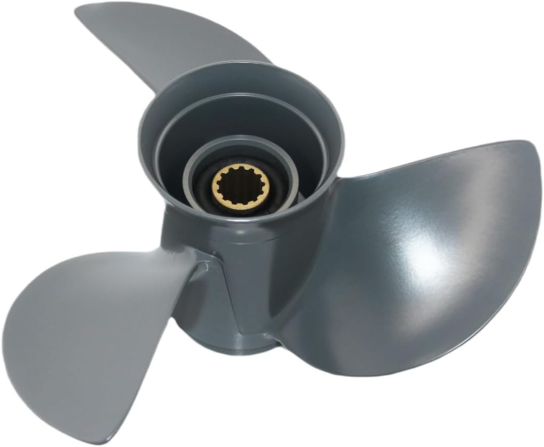 Boat Outboard Propeller 13 Spline 11 1/4 x 13 for Honda BF 35 40 45 50 50A 60A 60 HP Engines, 11 1/4x13 Replacement 11 1/2x13 Pitch Aluminum Boat Motor Props, OEM No.58130-ZV5-000ZA, 3 Blades, RH