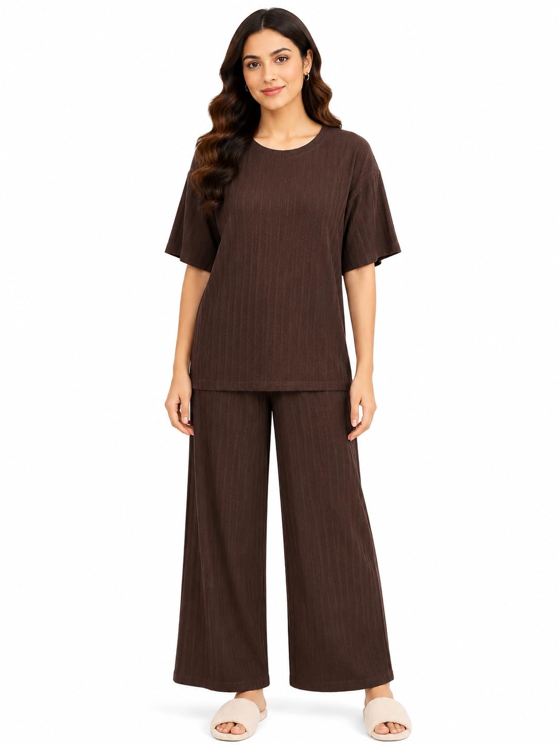 Gautam Ent. Co-ord Set for Women Viscose Solid | Top Pant Co-Ord Set | Two Piece Matching Outfit | Round Neck Half Sleeves Coord | Stylish Indo Western Clothing-image-18