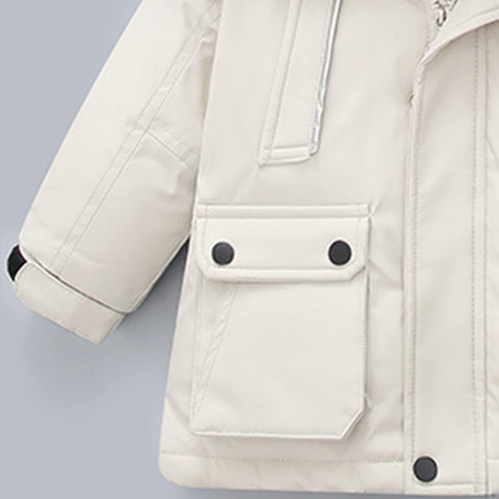 Enfant Combinaison de Ski avec Veste de Duvet, Pantalons de Ski et Doudoune à Capuche pour Enfants 2 Pièces Bébé Fille Garçon Veste Blouson Manches Longues Hiver Ensemble de Ski 1-5 Ans