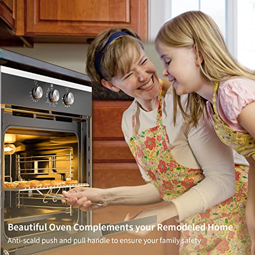 image for Dalxo 24'Electric Single Wall Oven with 2 Racks 2.6 cu. ft., 8 Functio