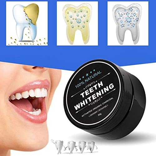 Teeth Whitening Charcoal Powder, Teeth Whitener Powder Oral Care Sets Natural Coconut, No Hurt on Enamel or Gum (2) - Image 6