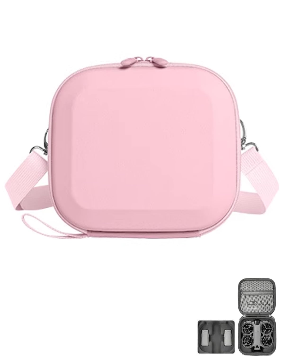 Storage Bag Compatible with DJI NEO 2 - Neo 2 Carrying Case with Shoulder Strap, Mini Compact Protective Case for Neo 2 Drone Accessories (Pink)
