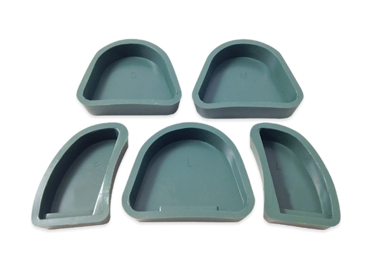 Dental Creations Wondertech Silicone Base Formers - Reusable Dental Lab Model Former Mold Tray - 5 Pieces