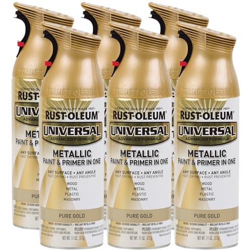 Image of Rust-Oleum Universal All Surface Metallic Spray Paint, Pure Gold