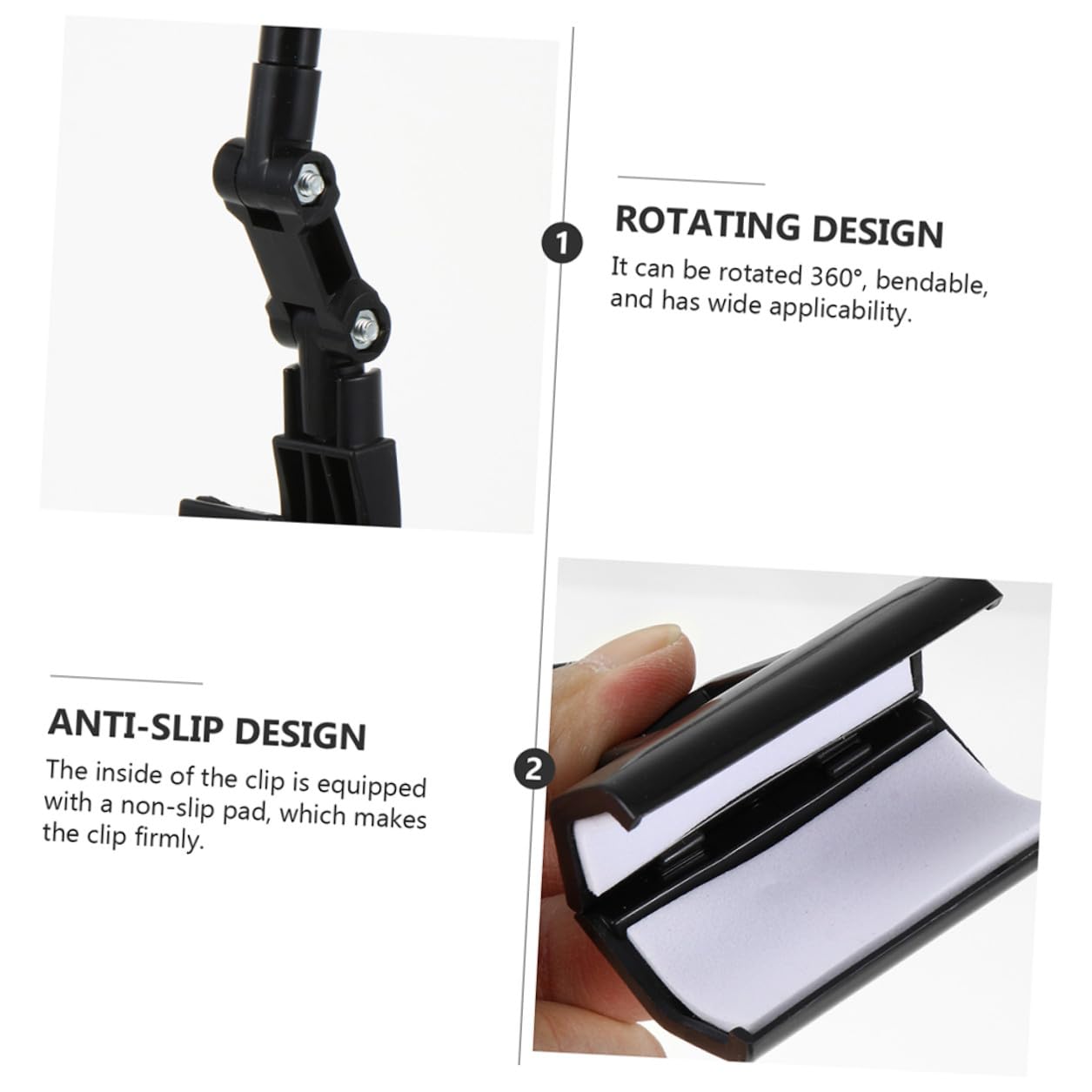 BESTonZON Set 3 Pezzi Espositore per Cartellini dei Prezzi con Clip in Plastica Nera Porta Cartelli Pubblicitari Multifunzione per Supermercati Negozi e Eventi Supporto Leggero e