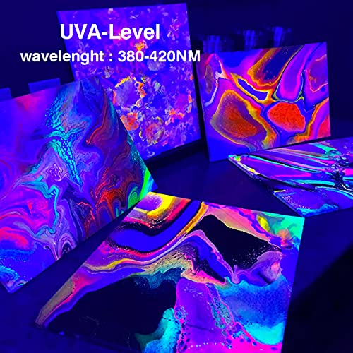 ZHMA 150W LED Blacklight Flood Light, Black Lights for Glow Party, Halloween, Neon Glow in The Dark, Fluorescent Poster, Body Paint, Birthday Party. IP66-Waterproof with Switch