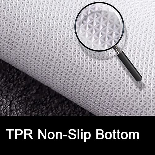 Putniu Eckdusche Badematte, 100 x 40 cm Weiche Mikrofaser Badezimmerteppich Duschvorleger Eckdusche, Badteppich in U… – Bild 6