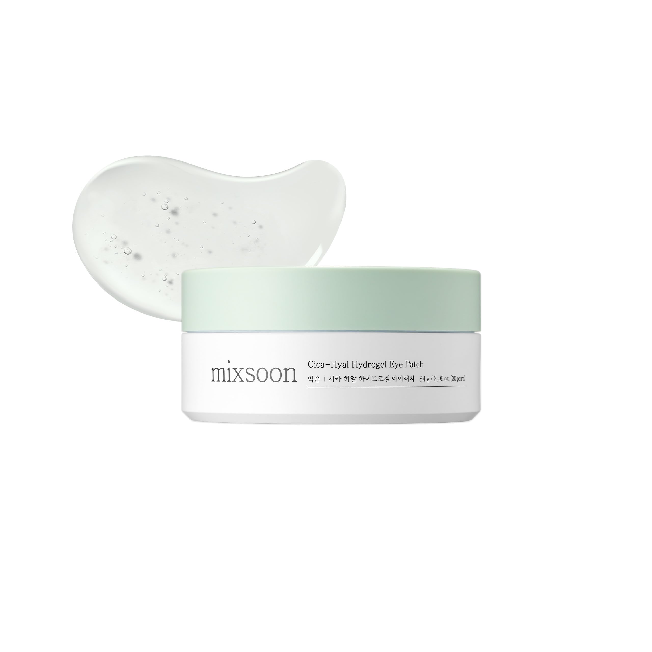 mixsoon Cica-Hyal Hydrogel Augen-Pads – Kühlende Cica-Augenpads mit 10 Arten Hyaluronsäure & Niacinamid, hydratisieren tiefenwirksam, polstern auf und sorgen für klare, vitale Haut, 60 Stück