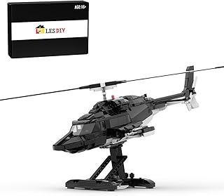 Vortix Military Helicopter Building Blocks Set, WW2 Airwolf Gunship Model Bricks Kit, Plane Construction Toys for Kids and Adults, Compatible with Lego (1039PCS)