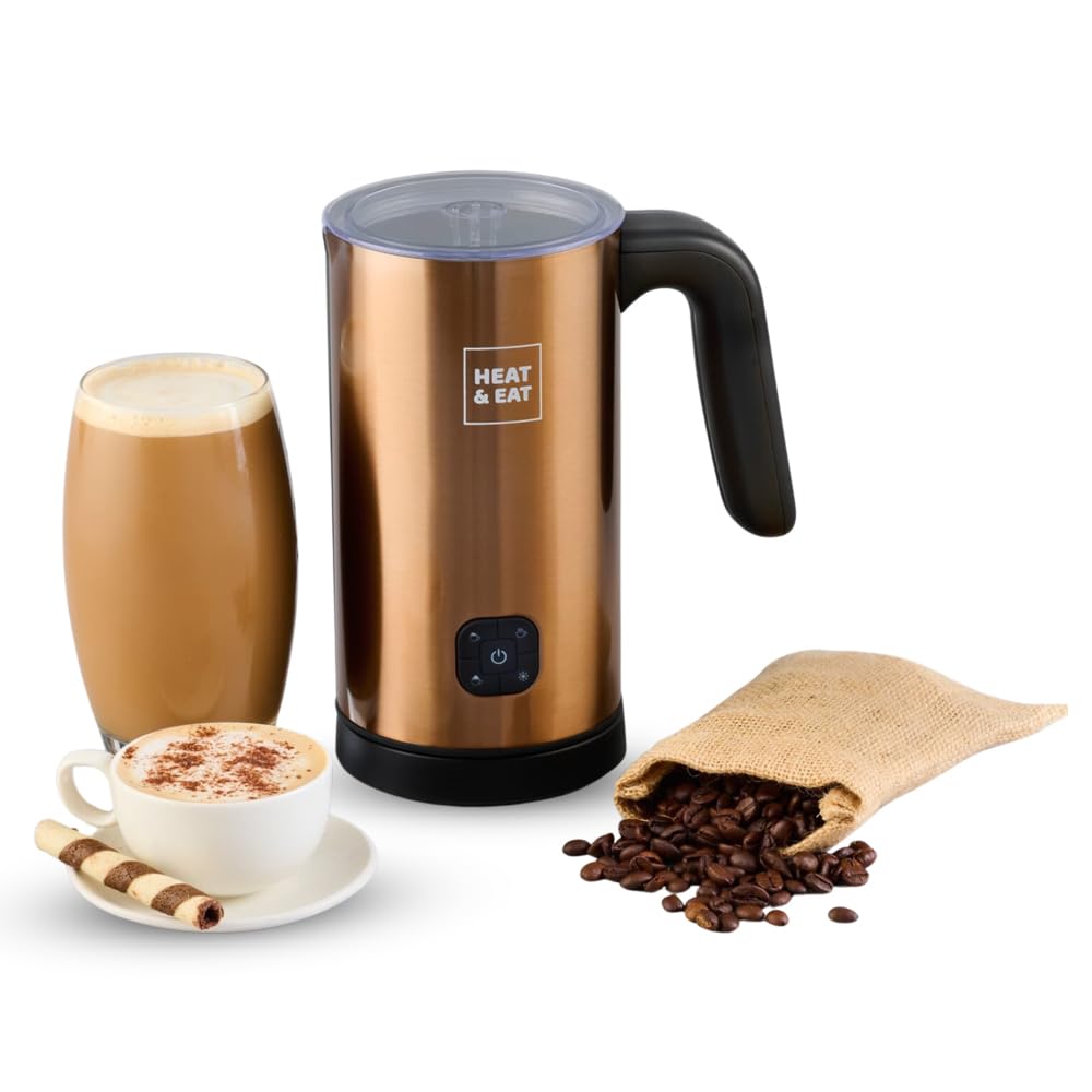 BONAFIDE Heat and Eat Hot Chocolate Maker Copper, Milk Frother