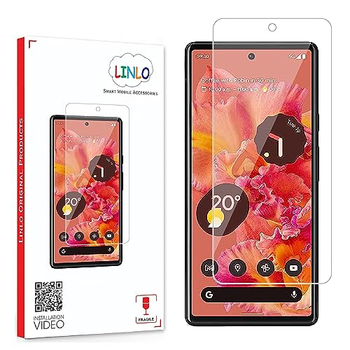 Image of Tempered Glass Screen Protector Compatible for Google Pixel 6 with Full Screen Coverage; Except Edges and Easy Installation Kit(Transparent), Pack of 1