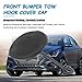 Front Bumper Tow Hook Cover Cap Compatible with Hyundai Accent 2012-2017 - Replacement Part 865171R000, OEM Fit (Black)