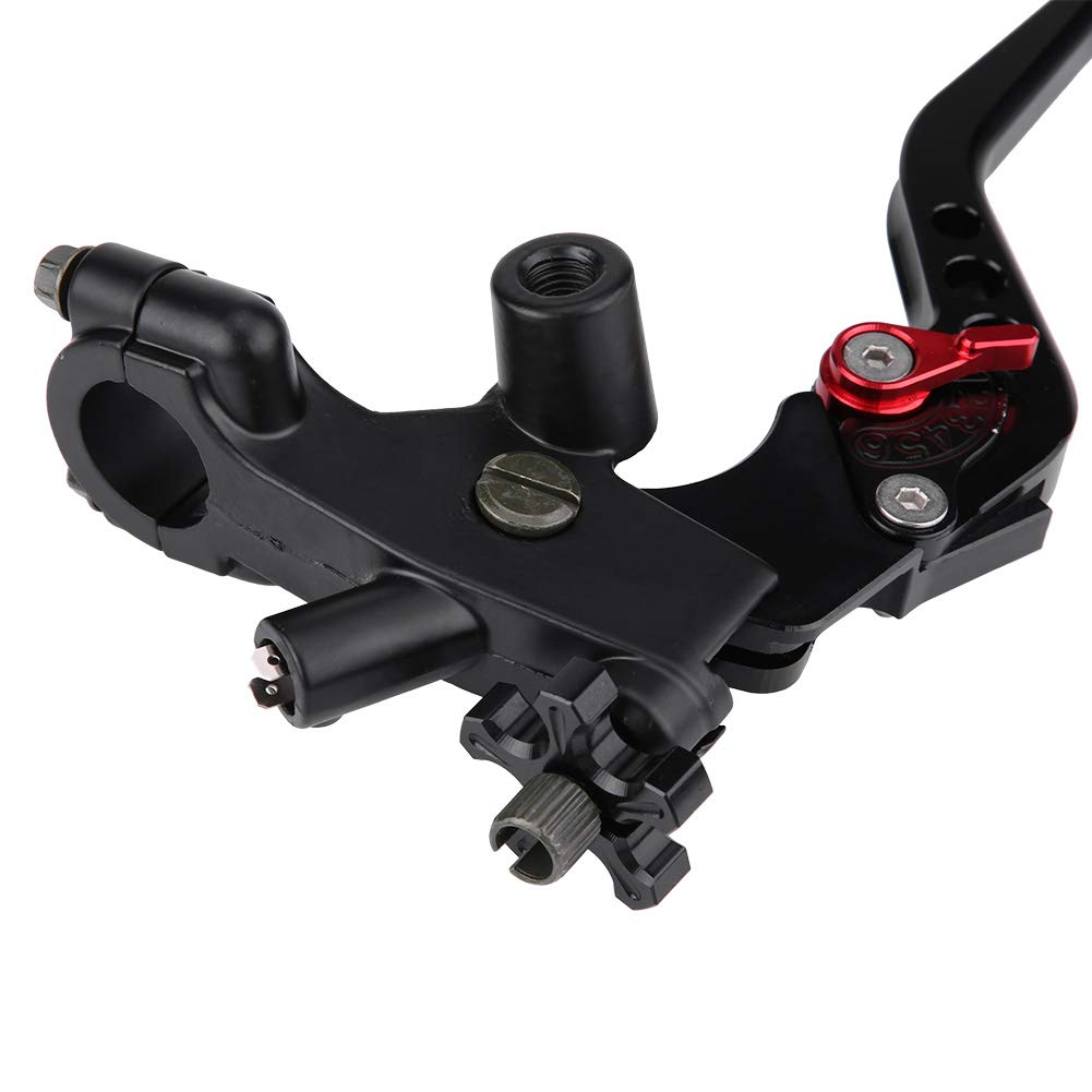 Aramox Guidon Moto 22Mm Leviers de maître-cylindre de frein, 1 paire de leviers de réservoir de maître-cylindre d'embrayage de frein universel pour moto 7/8 "(22 mm), noir