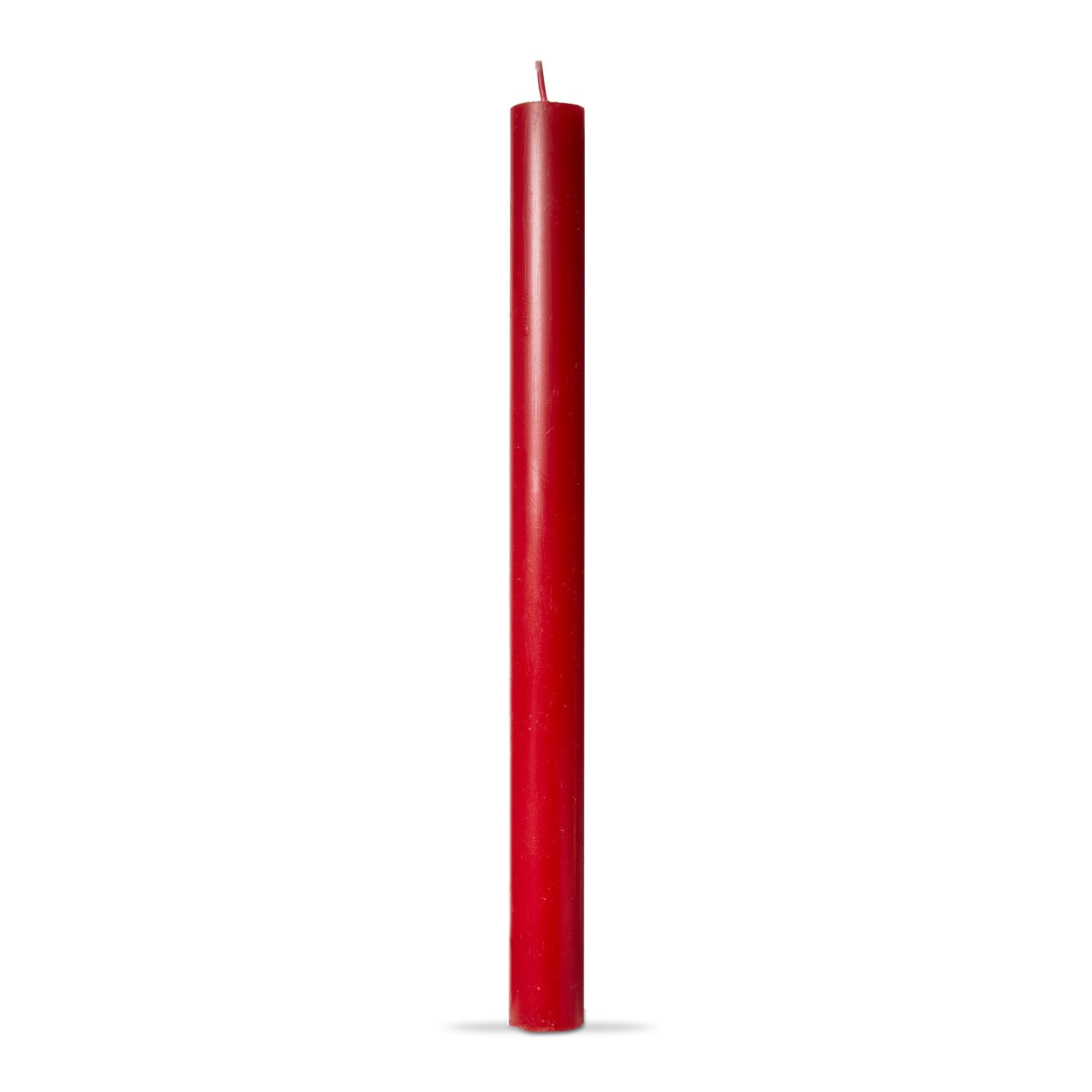 Straight Candle, Cotton Wick, No Drip, Red, 10 In.