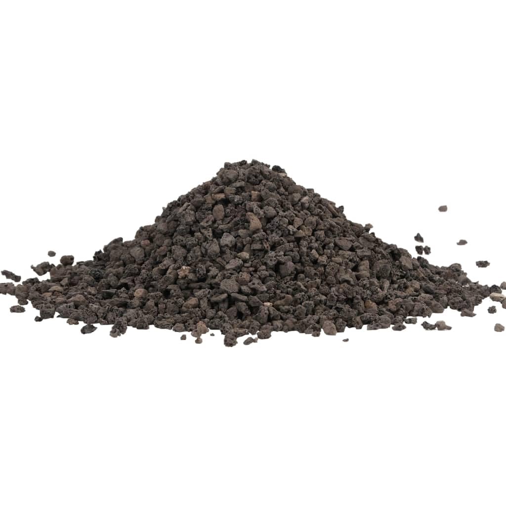 vidaXL Grava de Basalto, Piedras para Pecera Acuario, Gravas Decorativas para Paisajismo Acuático, Piedras de Peces para Tanque, Negra 10 kg 5-8 mm