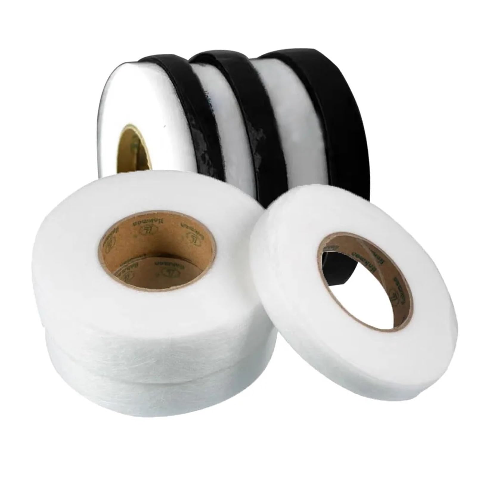 Lot de 10 rouleaux de ruban adhésif double face en tissu non tissé pour ourlet thermocollant 0,5 à 3 cm