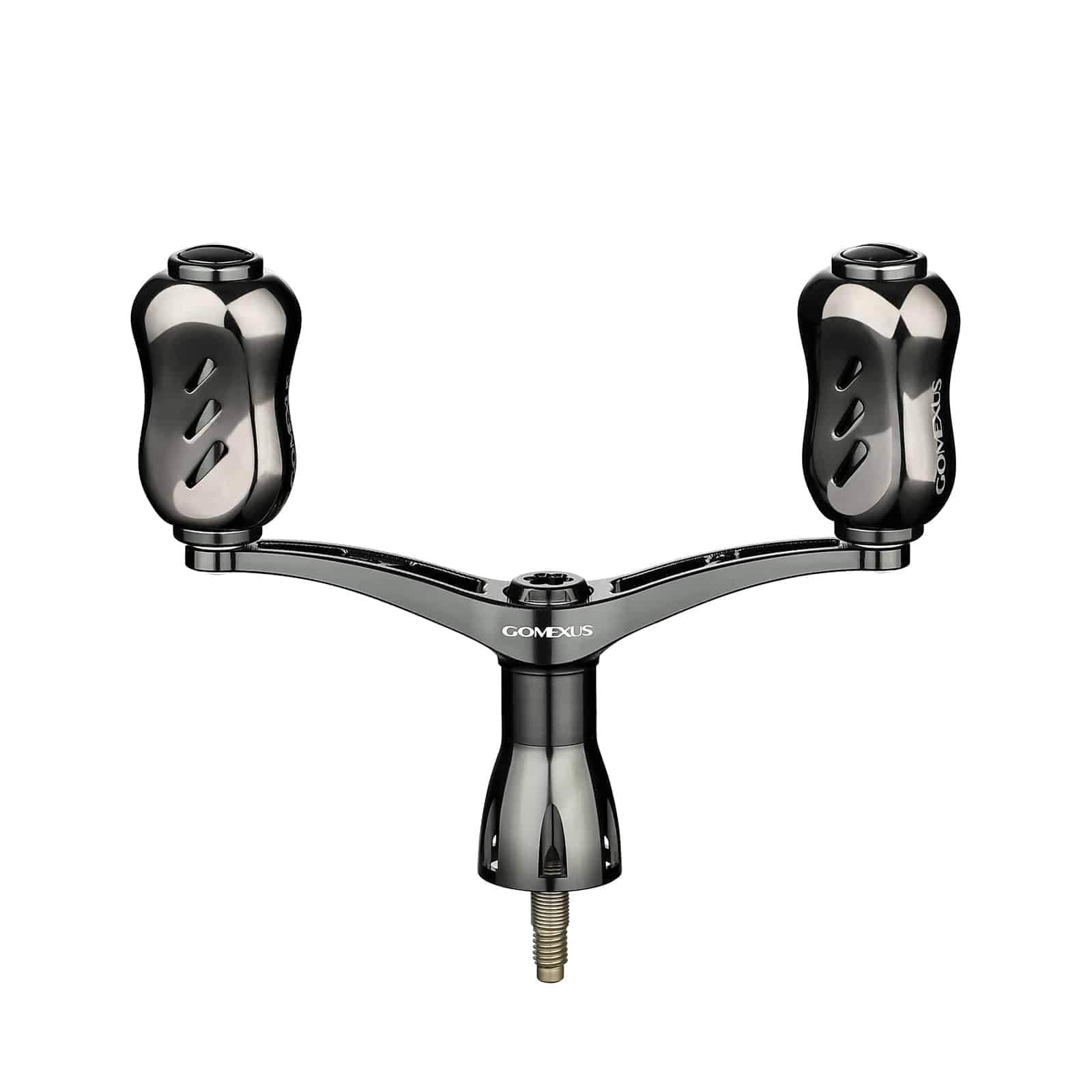 GOMEXUS Power Handle Compatible for Shimano Stradic Vanford Vanquish Stella Twin Power Spinning Reels (Titanium Black, 82mm(for Shimano))