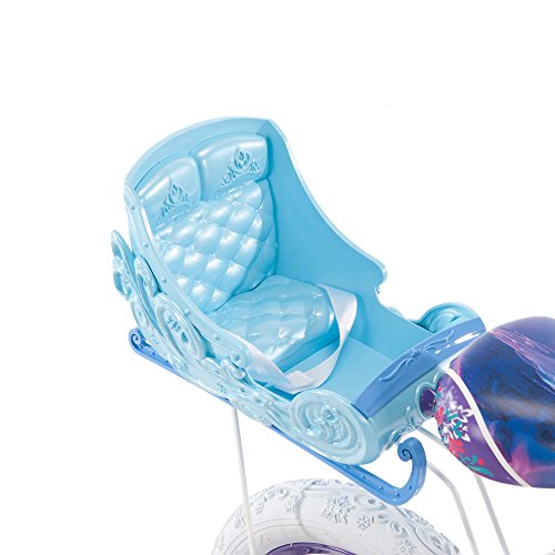 12 Inch Huffy Bicycle Frozen Kids Bike for Girls, Blue with Training Wheels and Cleaner Cloth - Thumbnail 5