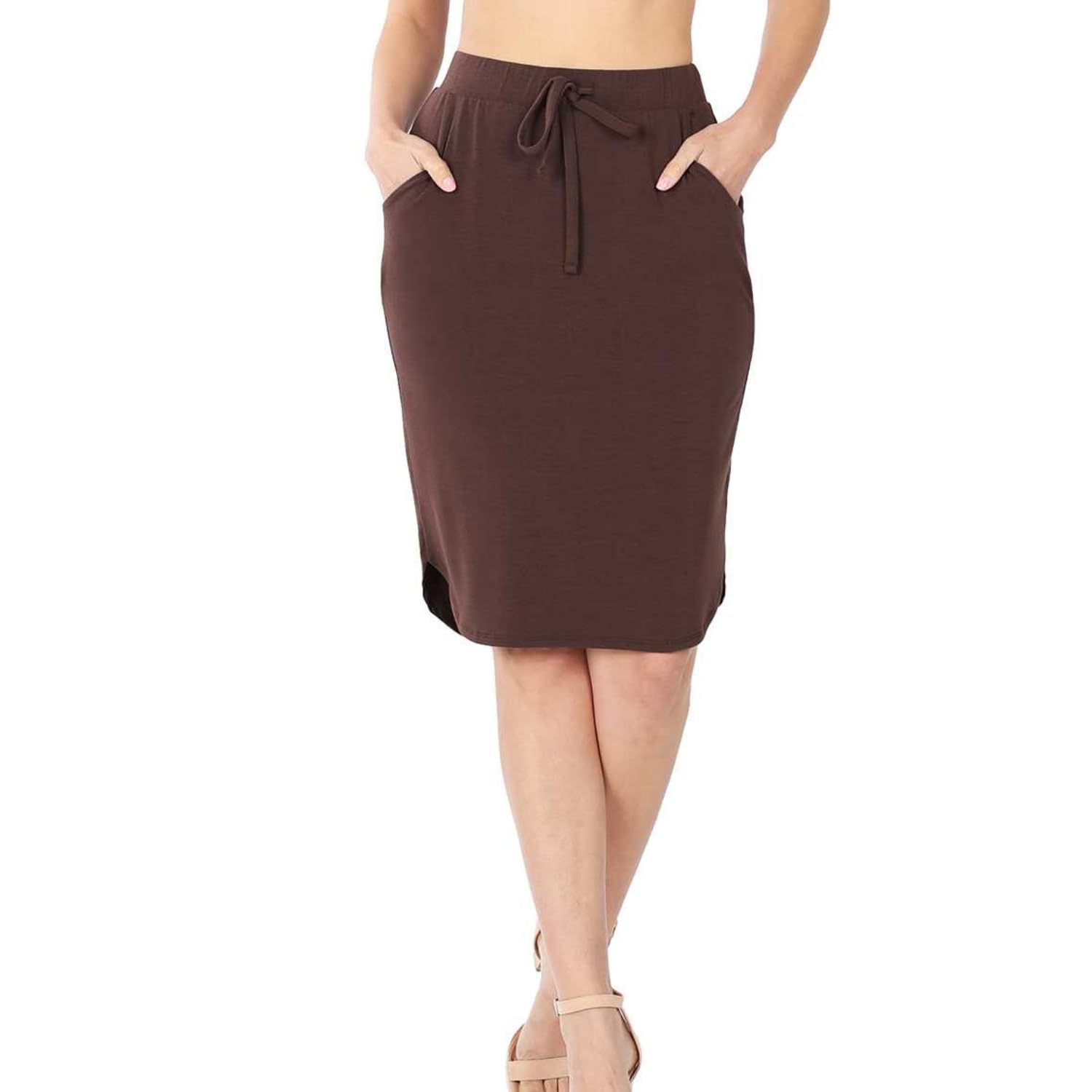 HT HALFTEEWomen's Everyday Skirt -Comfortable, Versatile, Stylish - Perfect for Casual Wear, Work, and Errands.