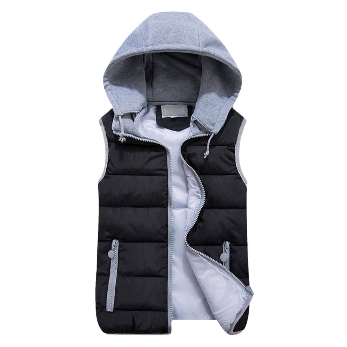 Chaleco grueso con capucha desmontable mujer talla grande L contra el viento 3