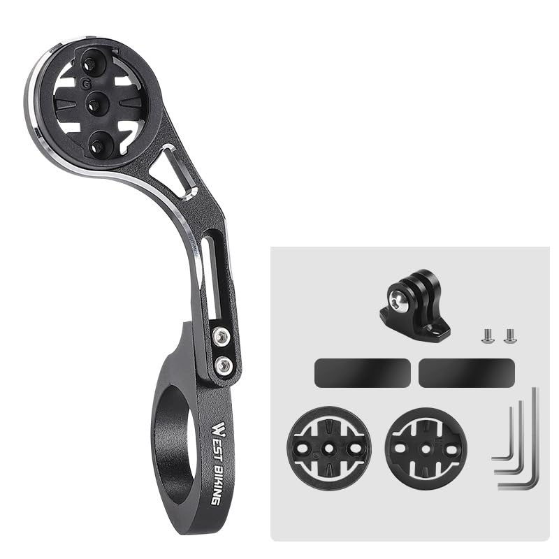 XBERSTAR Bike Computer Mount, Bike GPS Computer Camera Light Mount Holder Bracket for Garmin/FOR Wahoo Edge (Telescopic bracket)