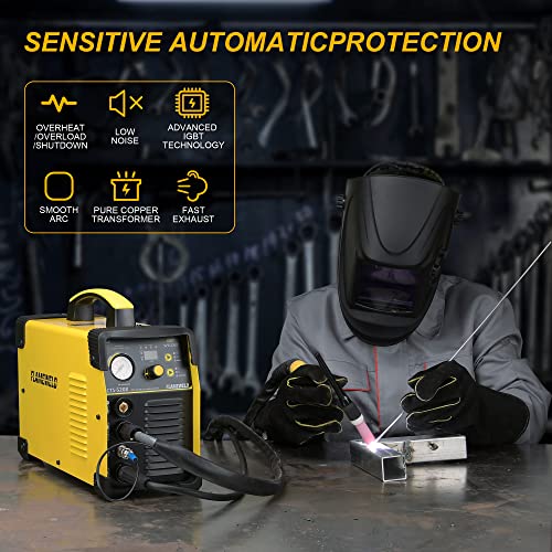 Flameweld 3 In 1 Plasma Cutter Welder Machine - Cts520X Cut Tig Stick Dual Voltage 110/220V, 50Amps Plasma Cutter, 200Amps Tig Welder, 200Amps Stick Welder, 60% Duty Cycle 50/60Hz #TOP4