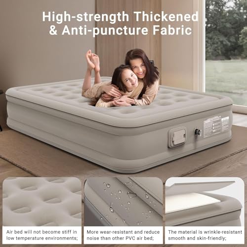 Image of Single Sofa Bed, Inflatable Mattres with Free Electric Pump, Quick-Inflation /Deflation Guest Air Mattress, Blow Up Bed for Home Camping Versatile- Luxury Sofa Bed Cum Folding, Long-Lasting (A+A)