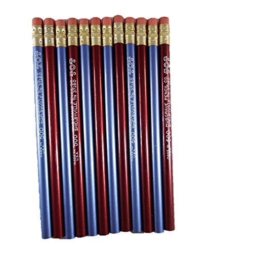 Lápices Jumbo redondos 10mm metal azul y rojo x12 miniatura 2