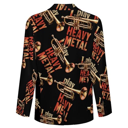 I Play Heavy Metal Men's Blazer Printed Button Suit Jacket Slim Sport Coat Blazers4