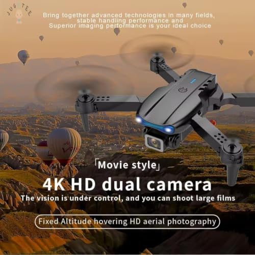Image of Drone with Dual 4K Camera for Adults | WiFi FPV RC Quadcopter with Camera | Live Video, Altitude Hold, 360 Flip, Headless Mode, One Key Takeoff & Carry Case for Kids and Adults. B2
