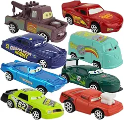 Kit 8 Carrinhos Fricção Filme Carros 3 Relampago Mcqueen Coleção Presente para Criançada