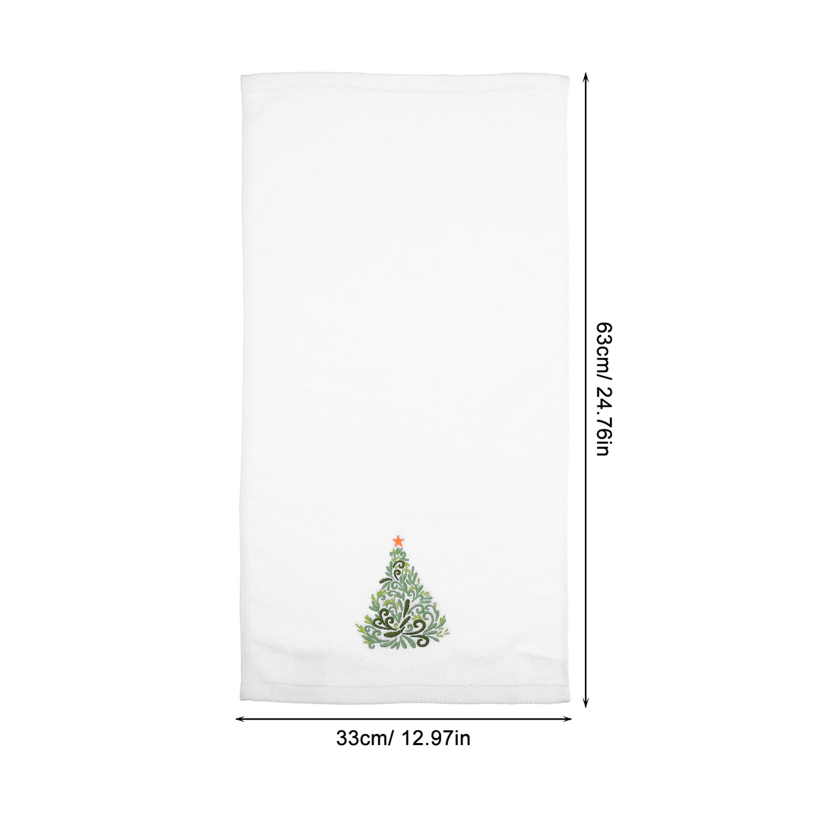 Artibetter 3 pezzi Asciugamani Natalizi in Cotone Ricamati Morbidi e Assorbenti Decorazioni Festive per Cucina e Bagno Lavabili in Lavatrice Stile Elegante per Feste