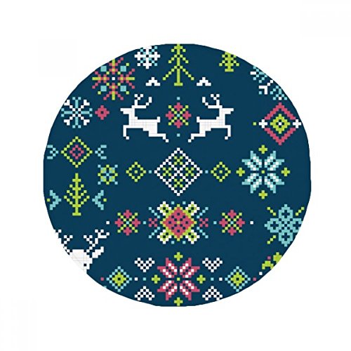 Tapis de sol pixel noël cerf une idée cadeau idéale de 80cm - 2