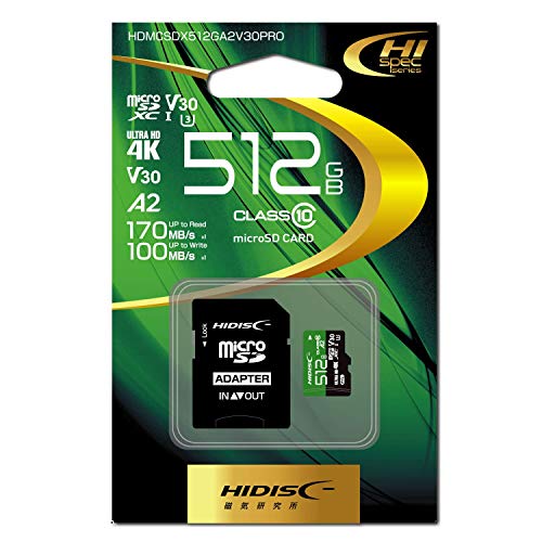 HI-DISC SDメモリーカード HDMCSDX512GA2V30PRO [512GB] 51W08f0L2qL.jpg