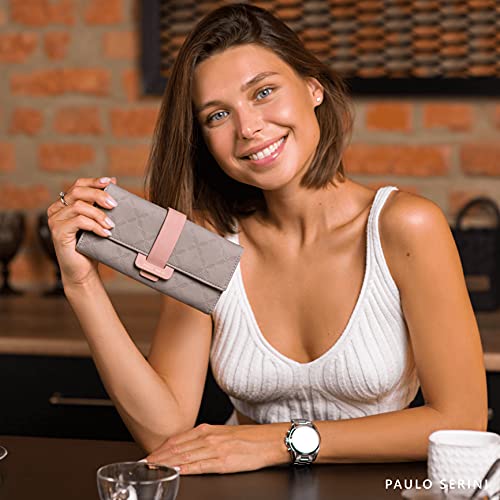 PAULO SERINI® Wallet Women - Womens Wallet with Coin Purse - Card Holder 9 Cards - Wristlet - Vegan Wallets for Women - Birthday Gifts for Women - Billeteras de Mujer - 9 colors3