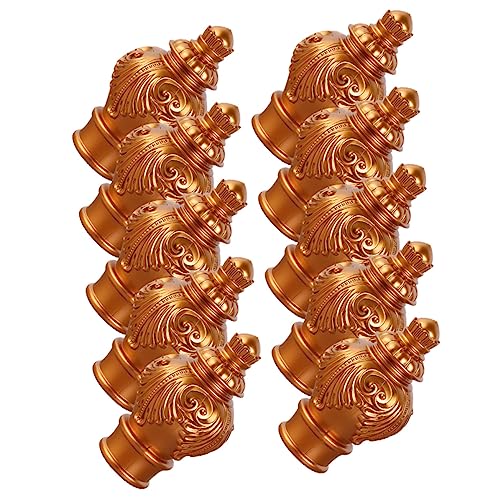 Happyyami 10pcs Curtain Rod Plug Modern Silver Rods Window Industrial Curtain Poles Simple Bronze Long Curtains Rod White Black Curtain Retro Decor Vintage Home Decor Golden Plastic