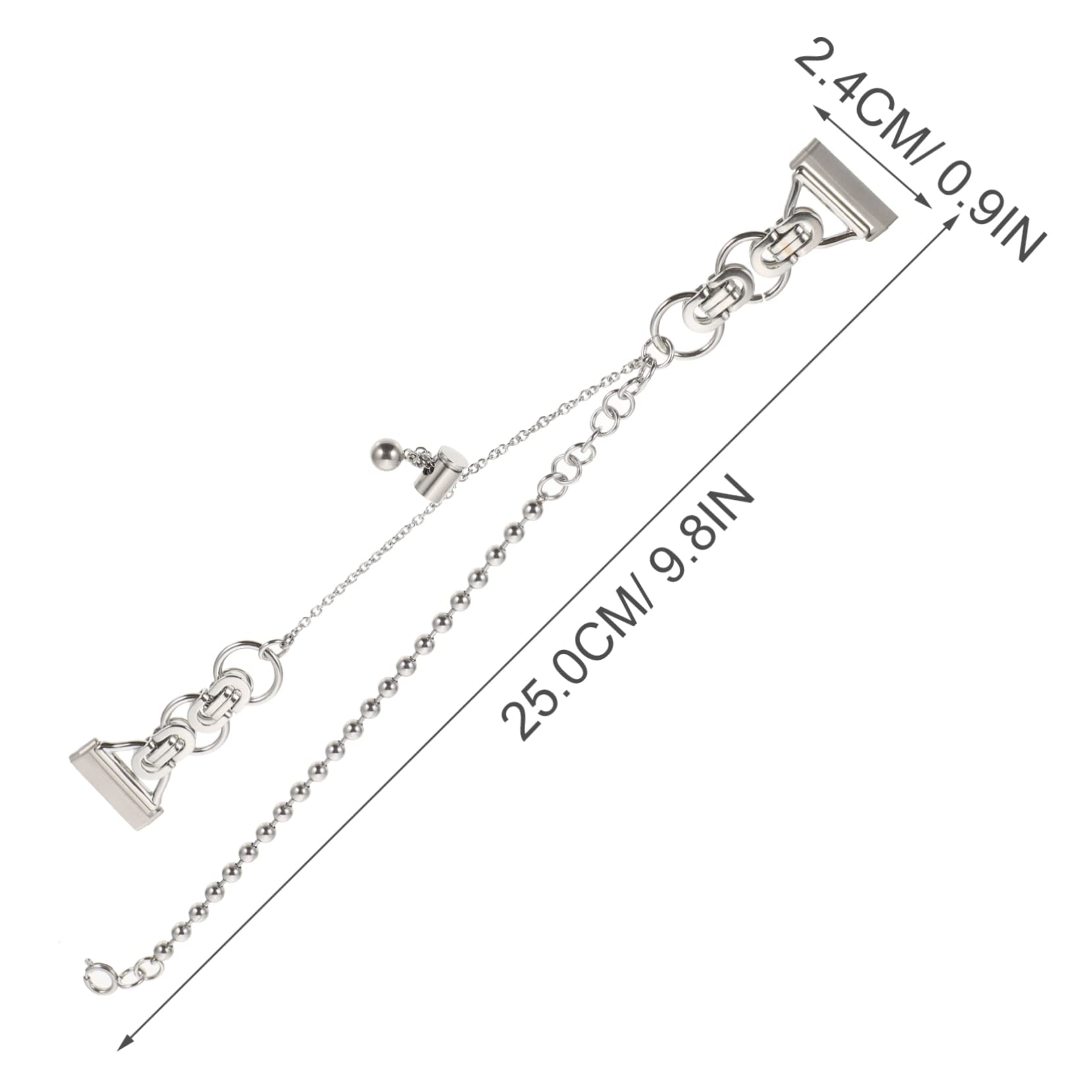 Uonlytech 2stücke Edelstahl Armband Für Sense Verstellbares Ketten-uhrenarmband Stilvoll Und Komfortabel Für Alltag Reisen Und Besondere Anlässe