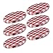 Produktbild Westmark 6 Schraub-/Twist-Off-Deckel für Einmachgläser, rund, ø 66 mm, Weißblech, Rot-Weiß, Karriert, 40962270
