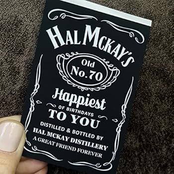 Personalized Whiskey Bottle Happy Birthday Sticker Label, Commemorative  Birthday Keepsake Gift