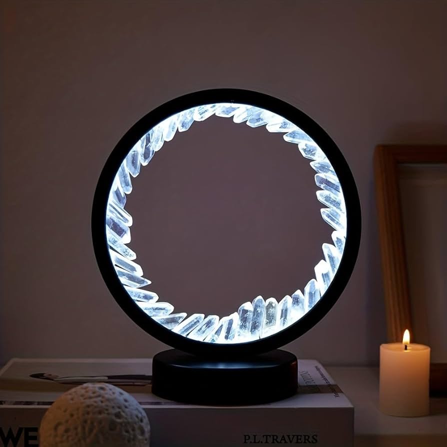 Amazon.co.jp : LED充電式枕元ランプ天然水晶アメジスト